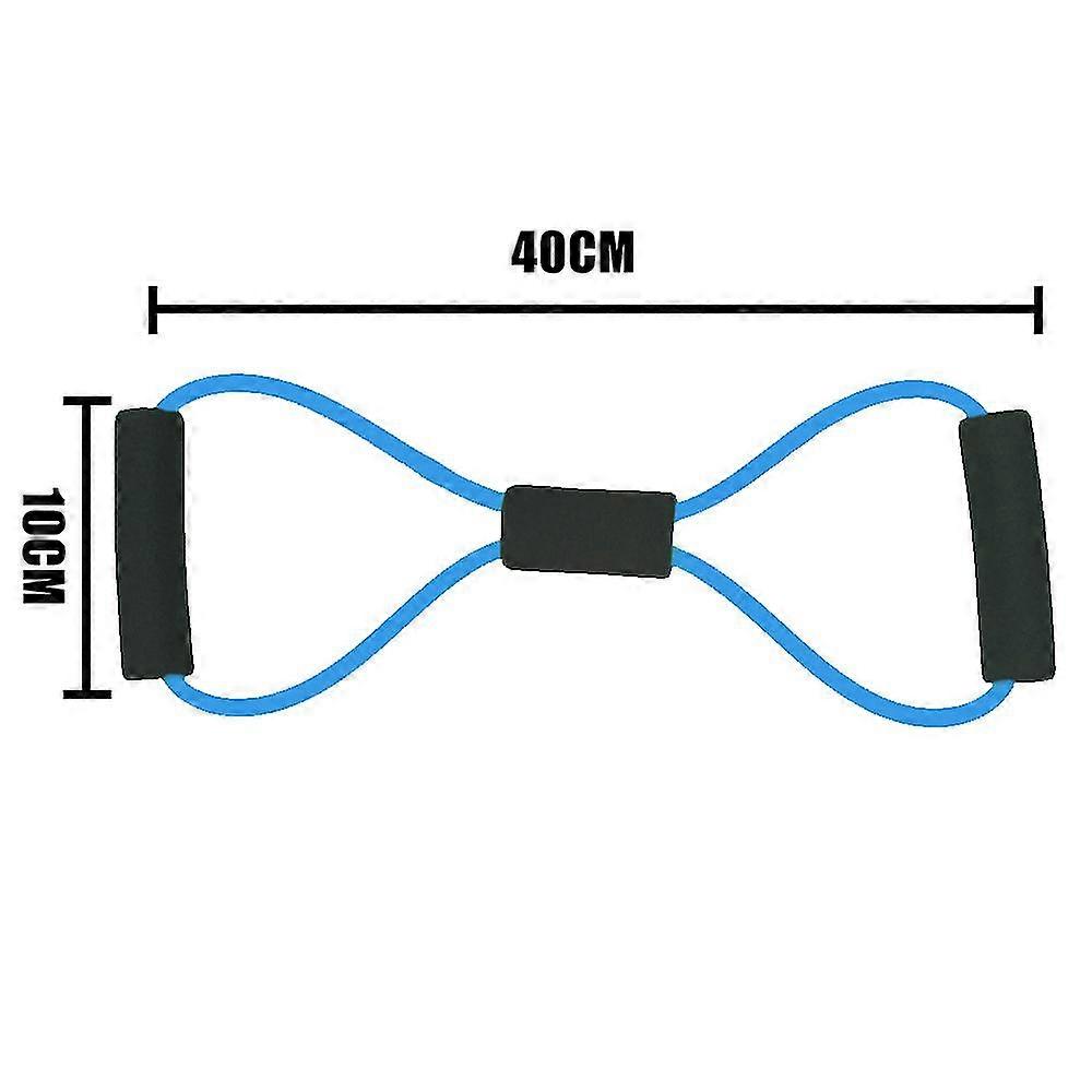 Pull Rope Band Chest Expander - Multifunction With Handle 8 Word Elastic Home Exercise Resistance Tube Bands For Home Gym Exercise Muscle Training Tub