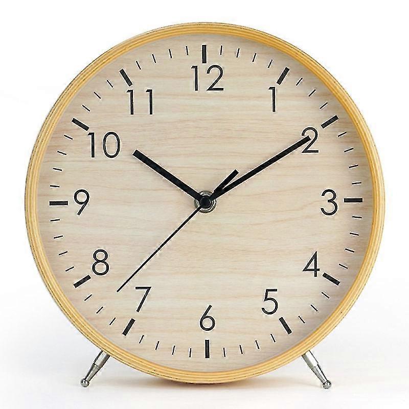 22cm Round Wall Clock Salon Silent Clock Home Wall Clocks Desktop Table Clock