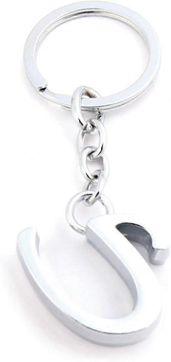 Letter Simple Alphabet Charm Keychain, Key Ring, Bag Charm (u)