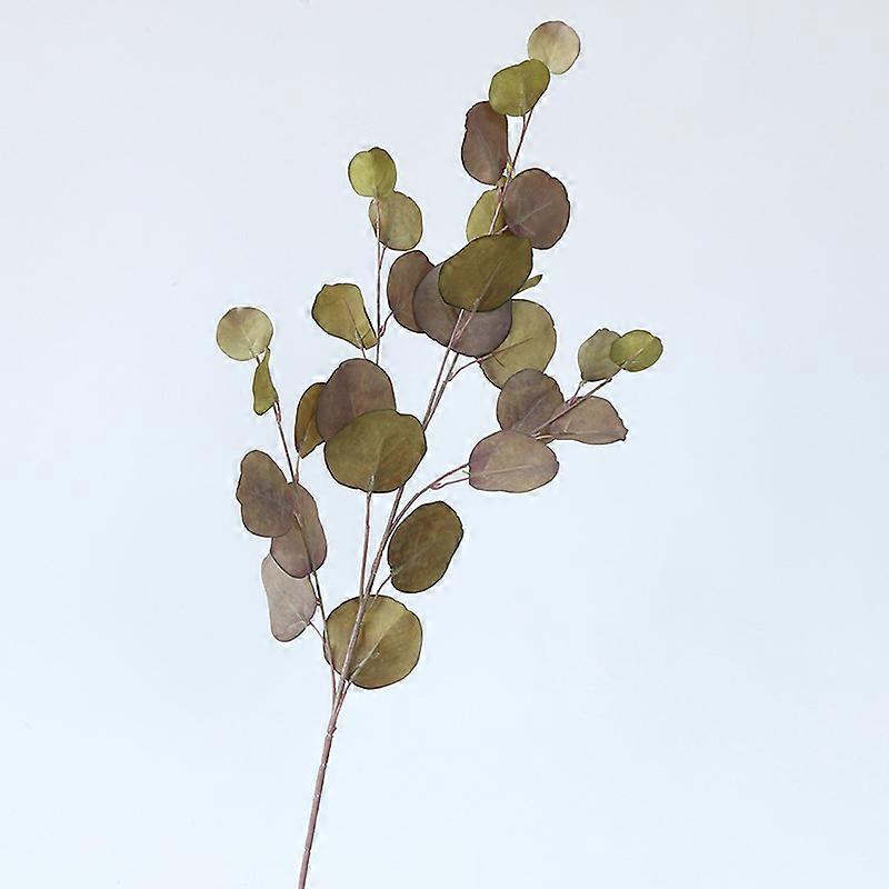 Artificial Long Pole Eucalyptus Leaf Leaves Plants Money Leaf Fake Plants Wall Decorative for Wedding Shooting Prop Home Decor