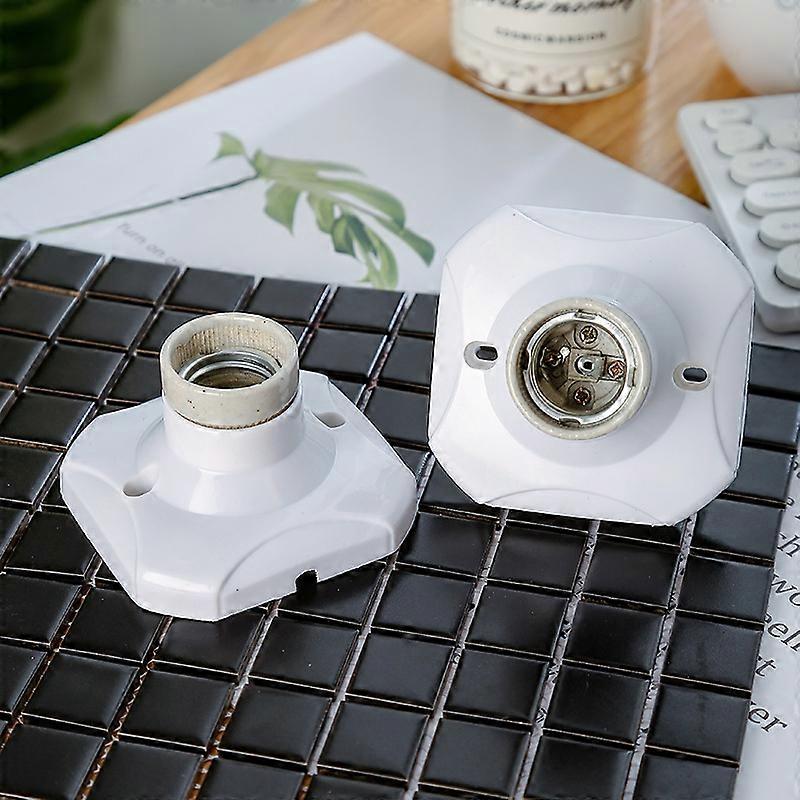 E27 Ceramic Light Bulb Socket, 8 pcs E27 Lamp Socket Holder Base for Lamp Holder E27 Socket Wall Mount for Ring Ceiling Balcony