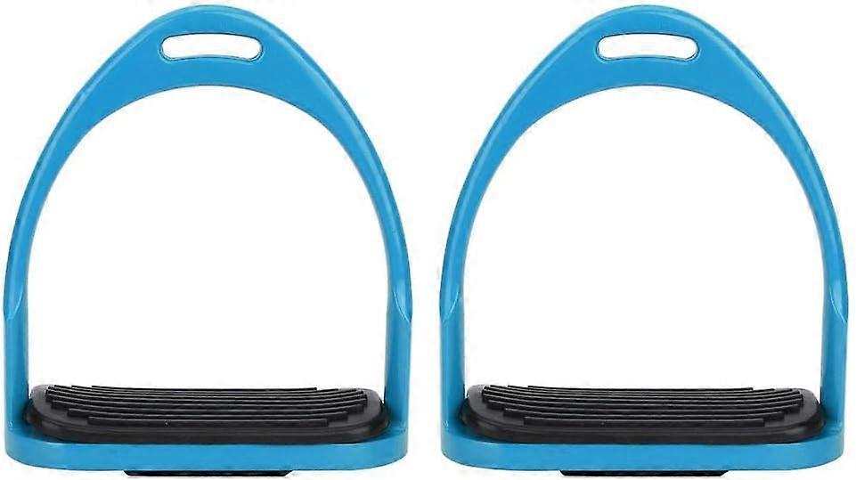 Aluminum Stirrup, Colorful Horse Riding Stirrup Anti-rust Lightweight Equestrian Stirrup (blue)
