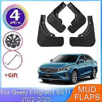4x Skvettlapper til Geely Emgrand SS11 2022 2023 Skvettlapper foran og bak, skjerm, skvettlapper, sprutbeskyttelse, hjulbeskytter, biltilbehør
