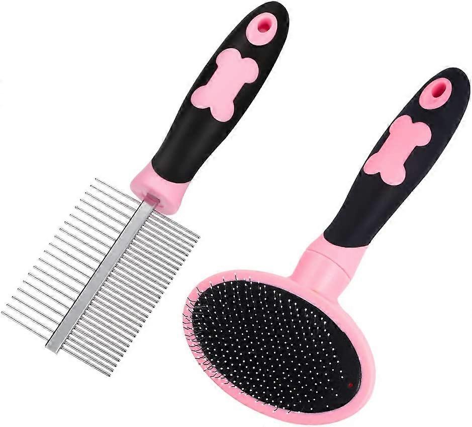 2 pcs Dog Grooming Brush Comb Kit