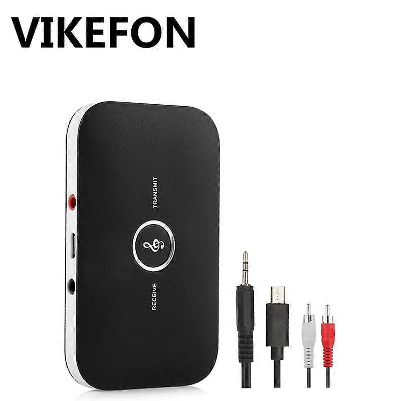 VIKEFON Bluetooth 5.0 Transmitter Receiver 2 in 1 EDR Wireless Adapter Audio Dongle 3.5mm AUX RCA for TV PC Laptop Computer Car