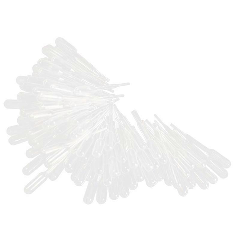 100Pcs 0.2ml Graduated Dropper Disposable Clear Plastic Liquid Transfer Pipettes