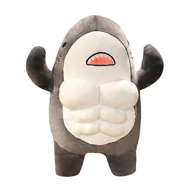 Muscle Shark Plush Toys Stuffed Ocean Whale Fish Stuffed Animals Soft Plushie Dolls