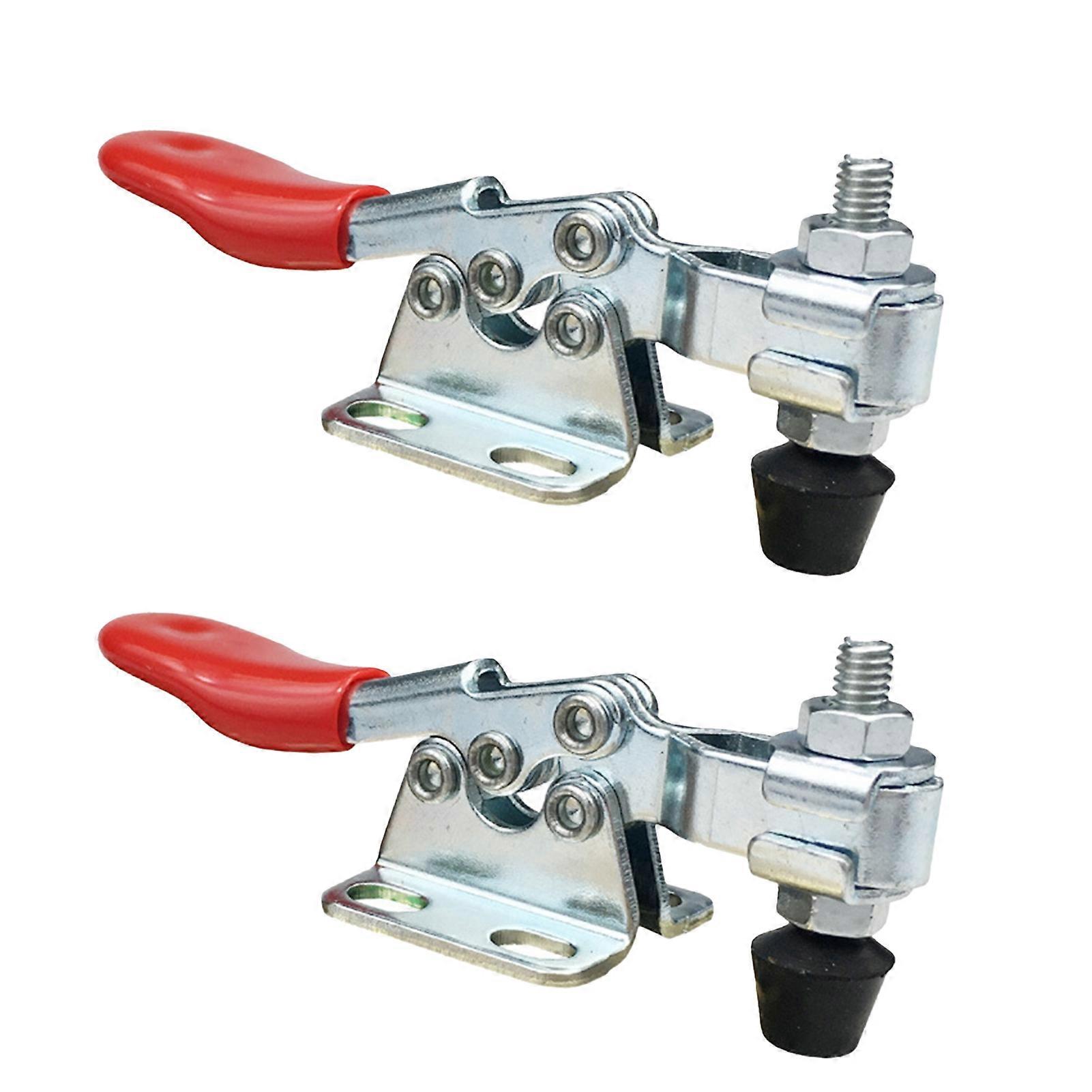 2Pcs GH 201 Wear-resistant Toggle Clamp 27kg Clamping Force Comfortable to Hold Fixing Tools Horizontal Toggle Clamp for Circuit Board JIKAIX