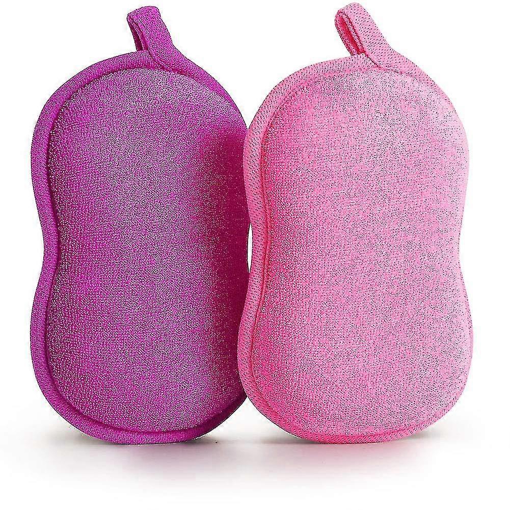 Natural Bamboo Baby Bath Sponge - 2 Pack - Ultra Soft Absorbent Spon