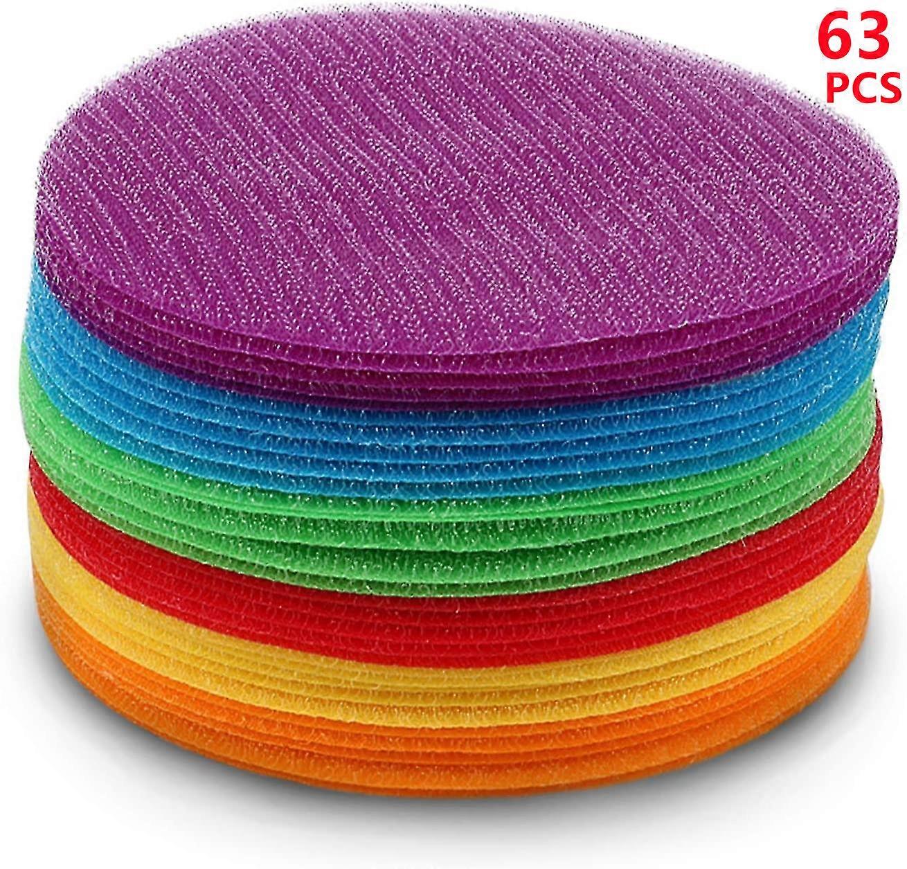 4 Inch Classroom Carpet Sit Spots | 63 PCS/ 30 PCS Sit Spots For Classroom | Carpet Sit Spots Ideal For Elementary School Classrooms, Or Home Playroom