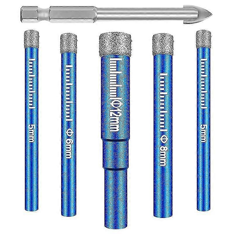 Dry Diamond Drill Bits Set Diamond Kit With 6mm Hex Tile Drill Bits For Granite Marble Porcelain Ti