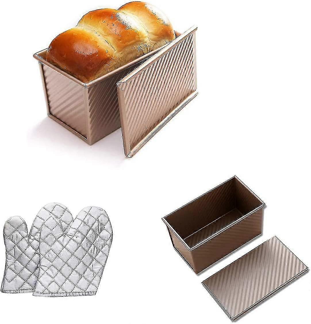 Loaf Pan With Cover/bread Baking Mould Cake Toast/non-stick Toast Box With Lid Gift