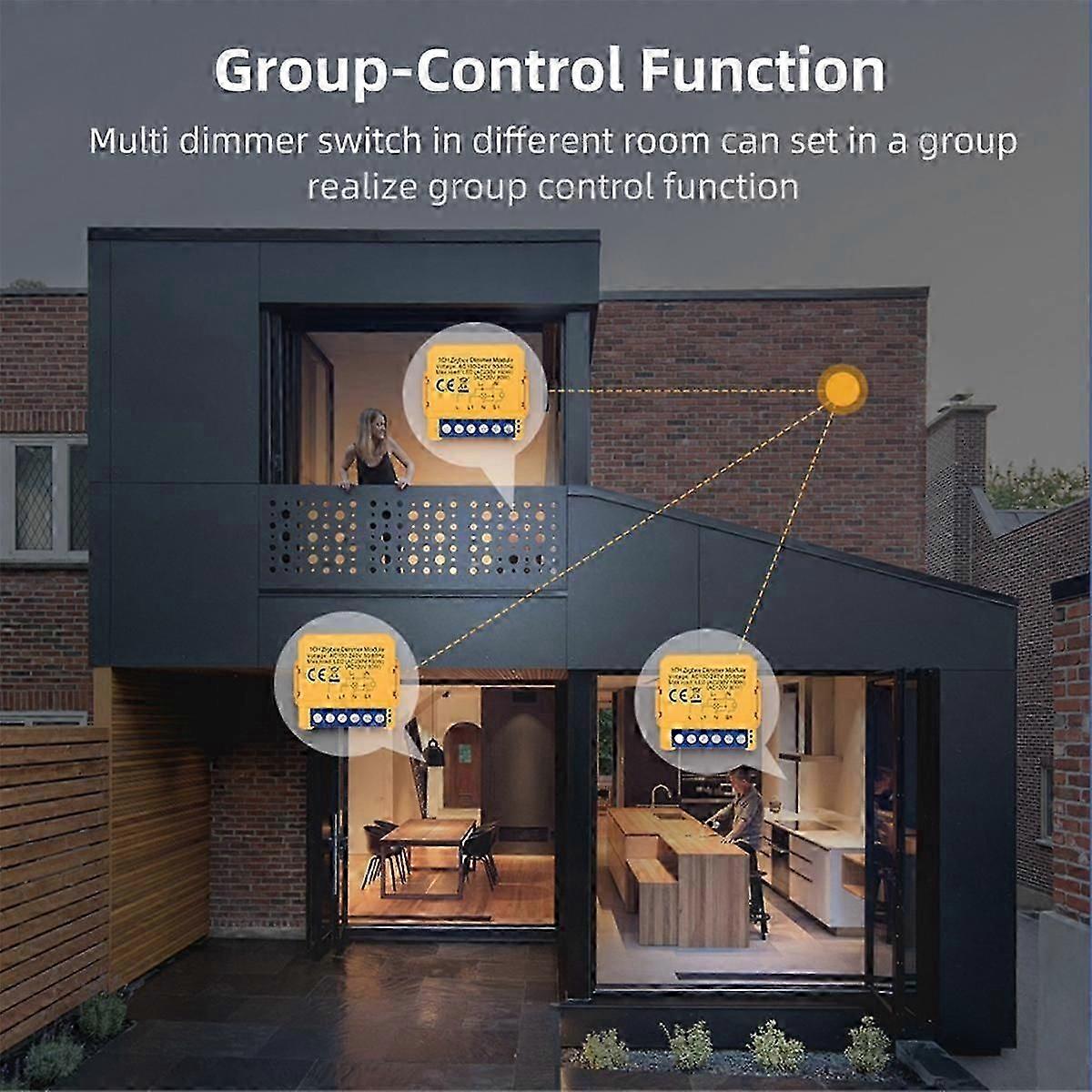 Graffiti Intelligent Zigbee Dimmer On/off 2 Way Dark Box Smart Switch App Remote Dimming Multifunction Module