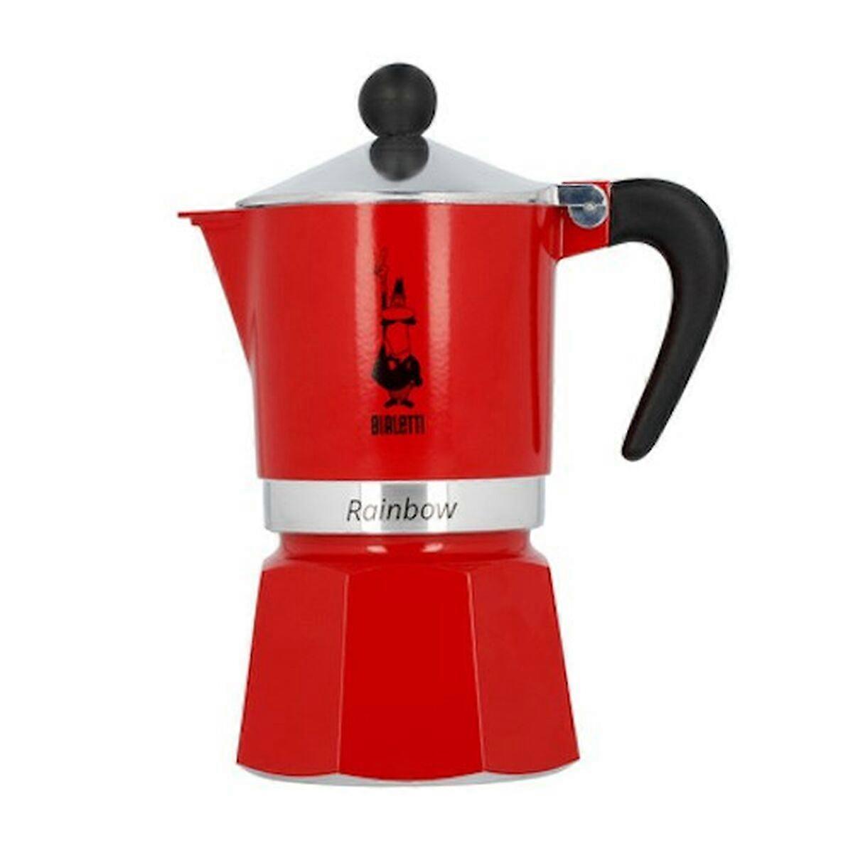 Caffettiera Bialetti Rainbow rouge 6 Tazze Alluminio