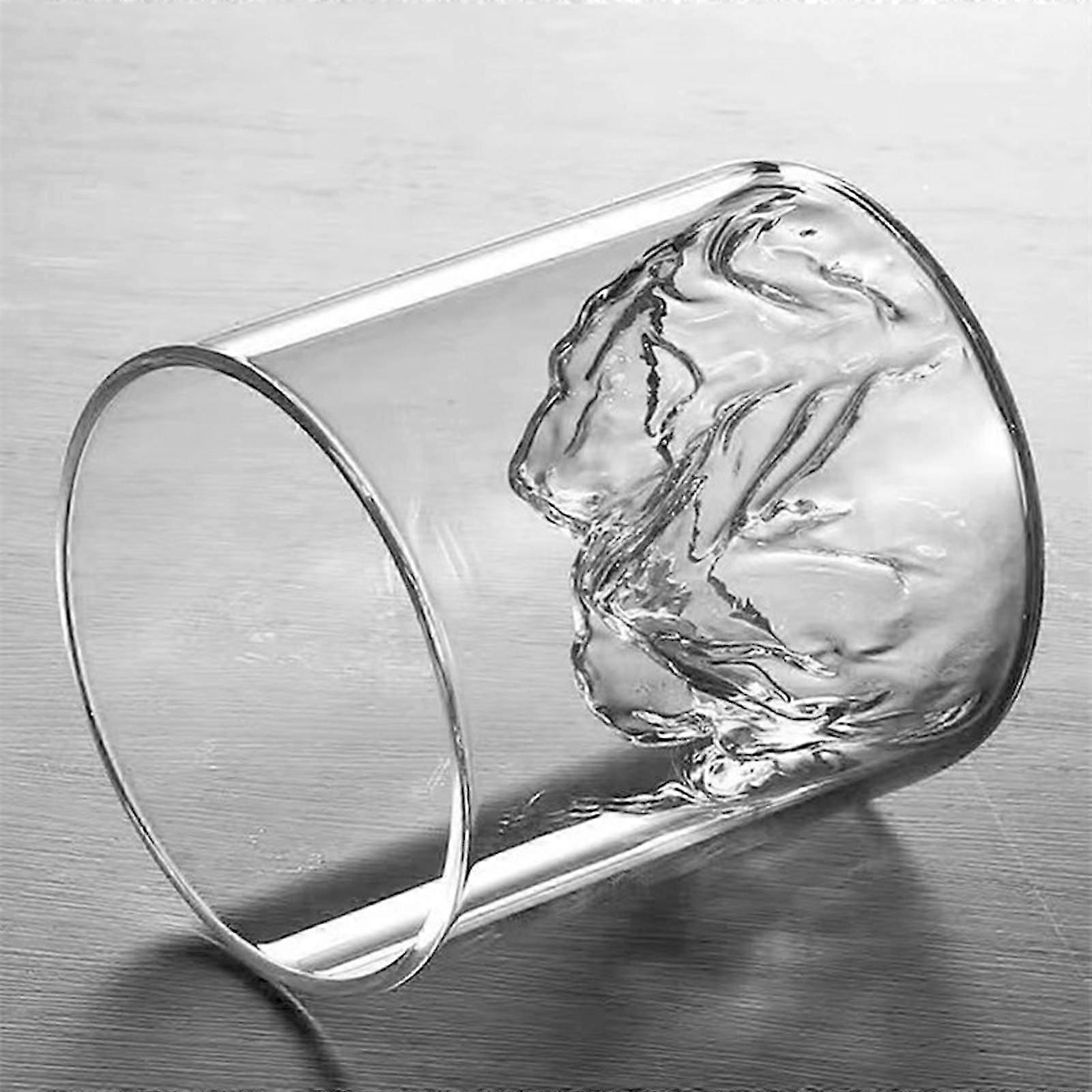 Unique Mountain Shape Glass Cup Set - 2PCS (200ml+300ml) for Drinks