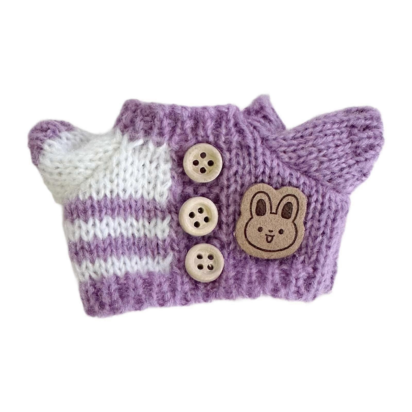 Pull de poupée en peluche pour petites filles Pull de poupée en peluche bricolage pour 17cm 15cm violet