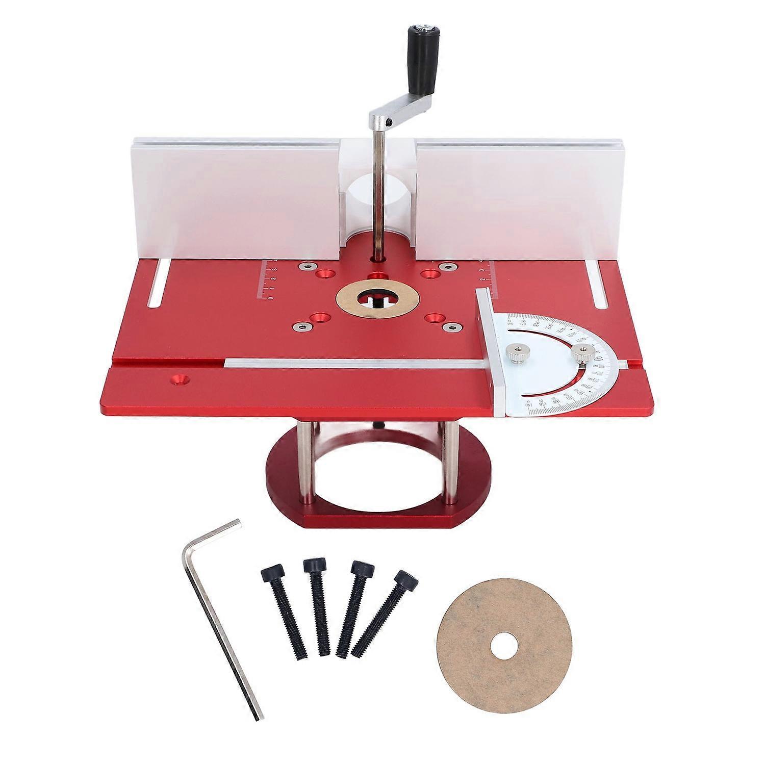 Router Lift Base Aluminum Alloy Height Adjustable Manual Router Table Lift System for Woodworking Ma