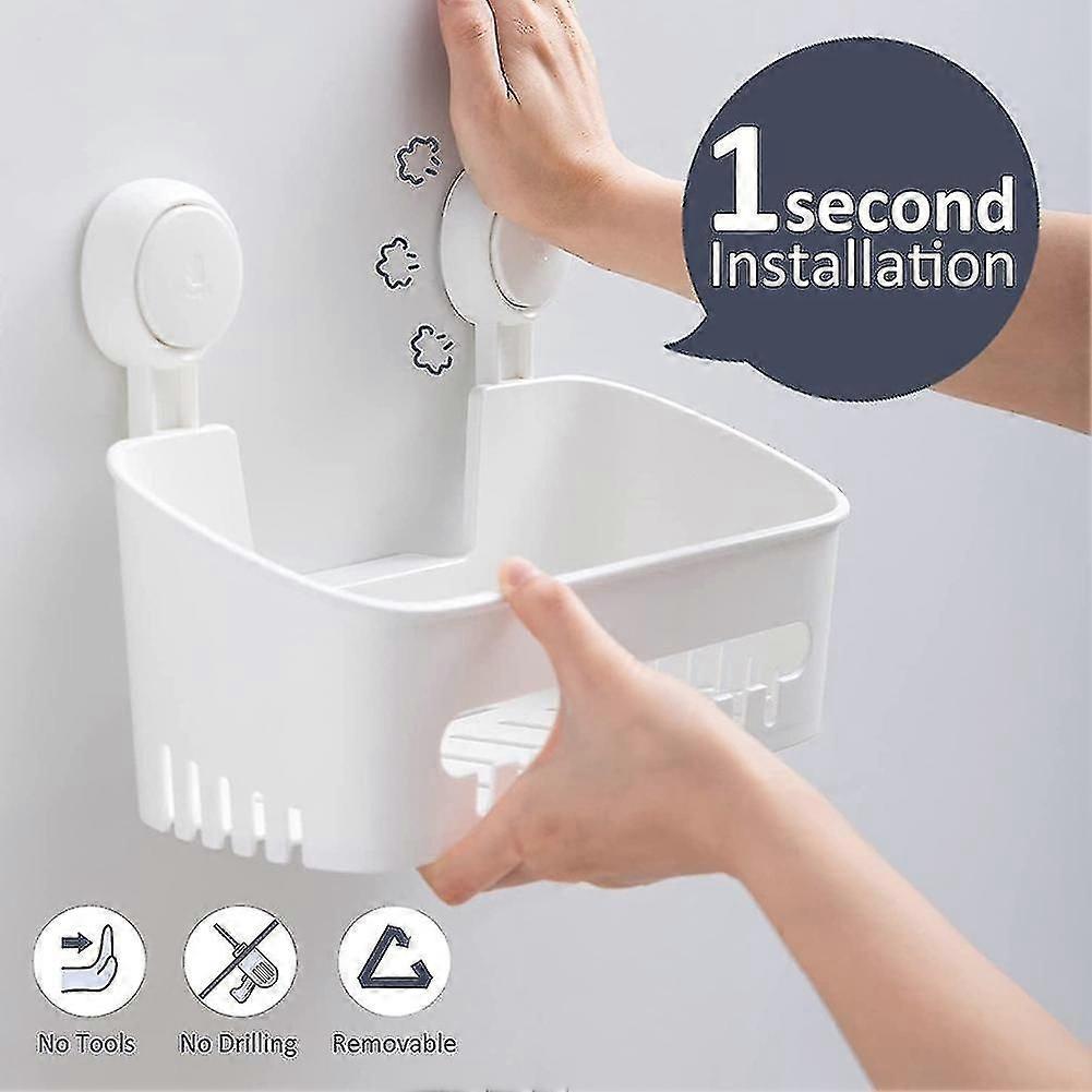 2 Pack, Bathroom Shower Basket Wall Mounted Shower Organizer