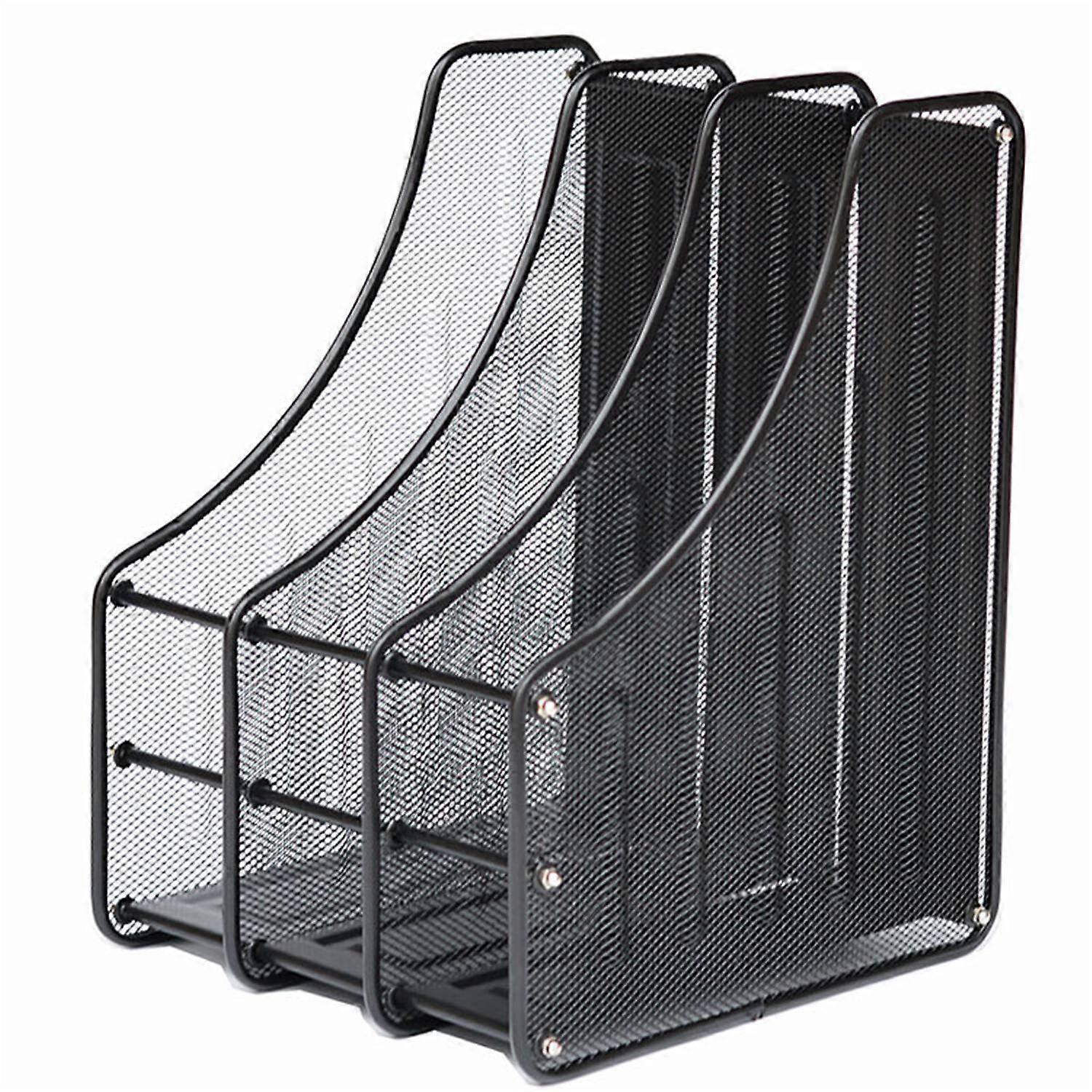 File Holder Large Capacity Order Storage Metal File Folder Organizers for Office School Home Triple
