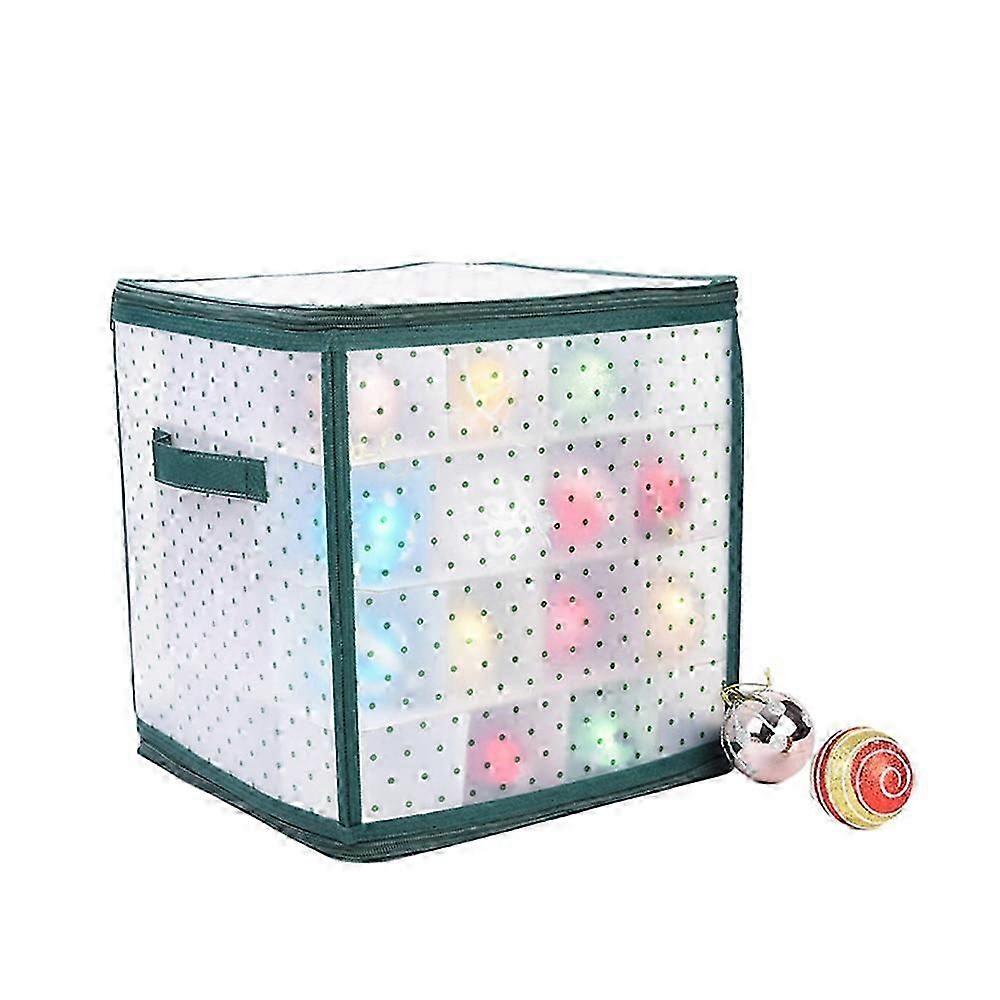 Clear Christmas Bauble Storage Box Cube με διαχωριστικά Αποθηκεύει έως και 64 Baubles