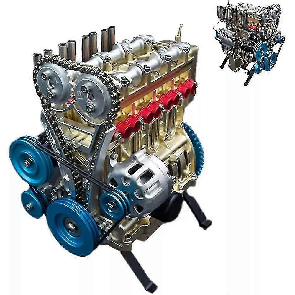 8-Cylinder Full Metal Car Engine Model, Resin Car Engine Model Kit - HZ