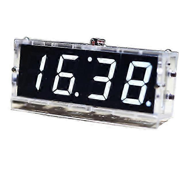 Diy Digital Led Clock Kit 4 Digit Light Control With Clear Case