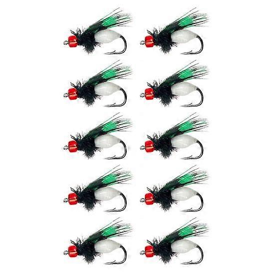 10Pcs Bionic Fly Fishing Lure with Sharp Hook Realistic Handmade Colorful Feather Fly Artificial Bait Freshwater Saltwater Bass Trout Fishing