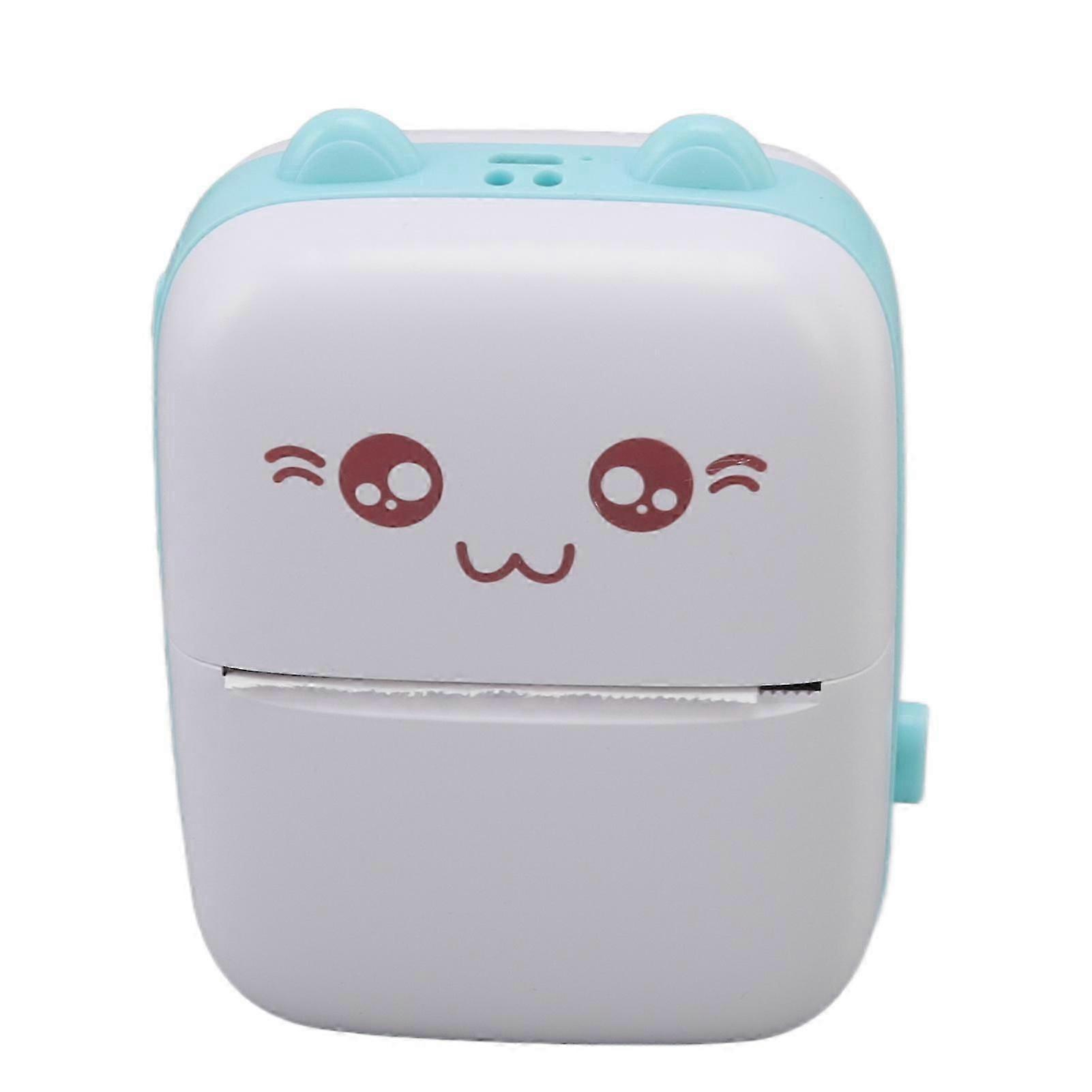 Mini Thermal Printer Portable Help Learning Many Knowledge Points Pocket Mini Printer For School Supplieswhite Green