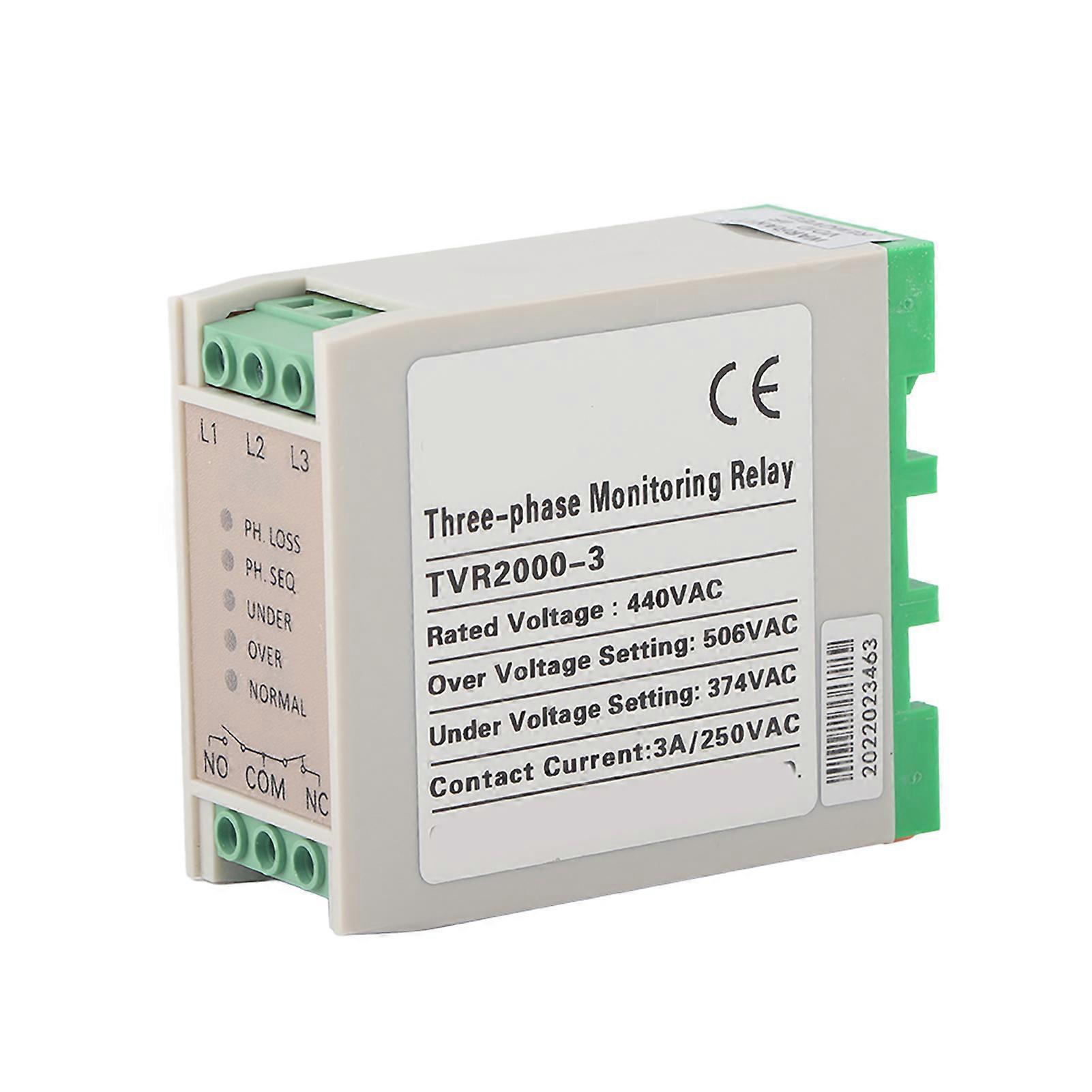 440VAC Over & Under Voltage Failure Phase Sequence Protector 3 Phase Power Supply Monitor Relay