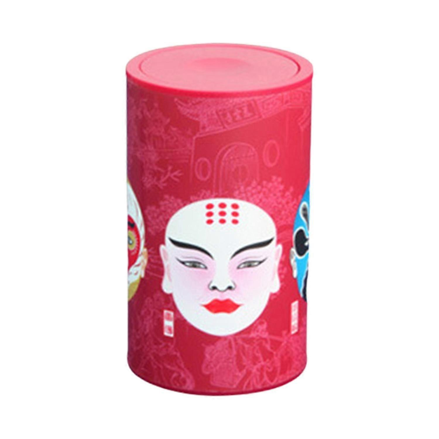 Toothpick Holder Chinese Style Automatic ABS Chinese Opera Face Pattern Toothpick Dispenser for