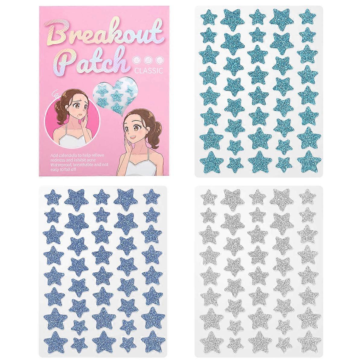Pimple Patches for Face Hydrocolloid Acne Patches Colorful Spot Stickers (120 Counts) Silver + Blue + Blue-Green