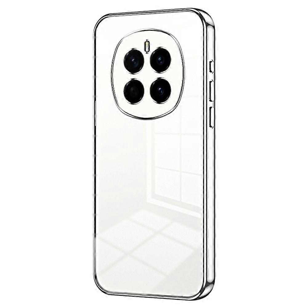 For Honor Magic7 5G Case Electroplating Frame Soft TPU Phone Cover-Silver
