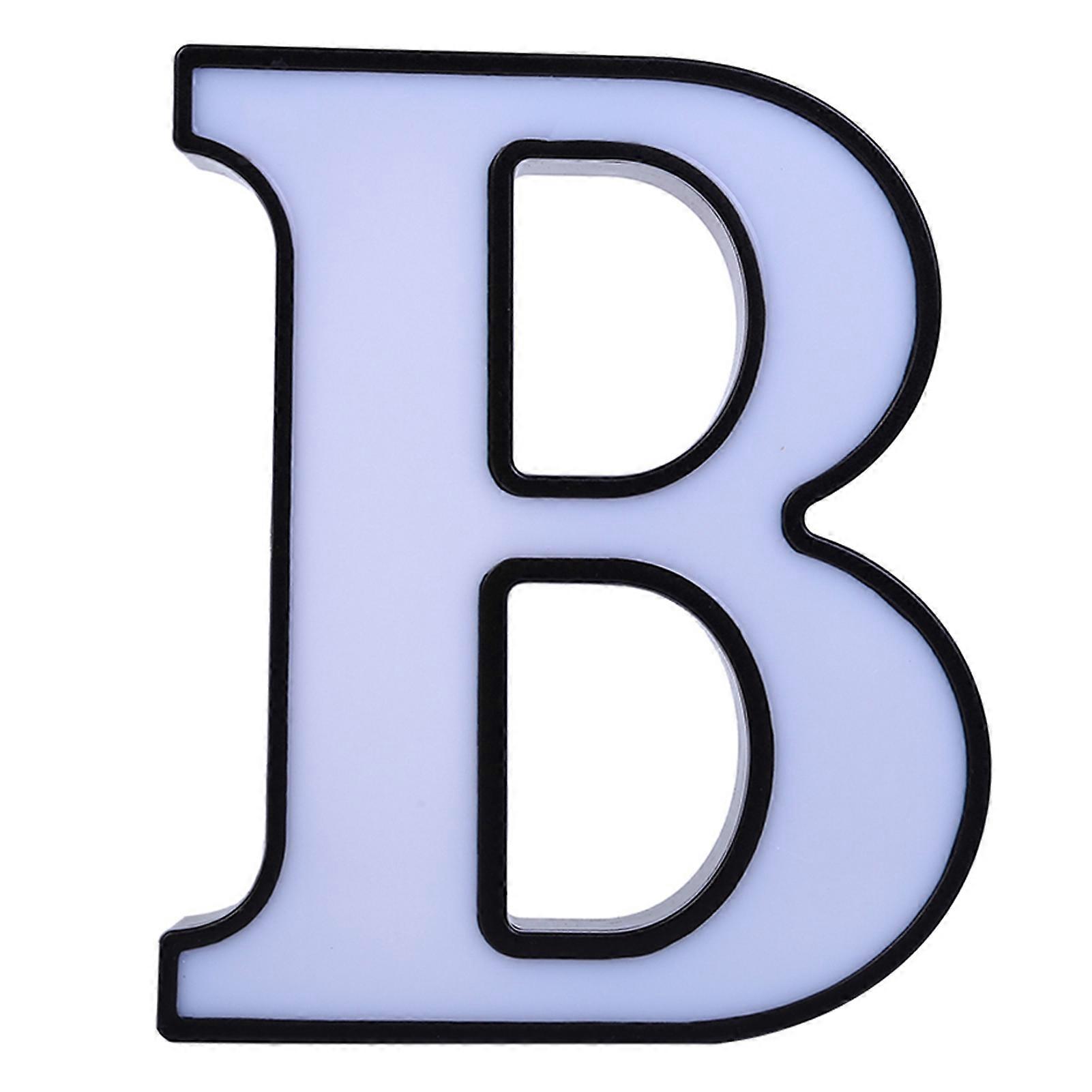 Plastic LED 26 English letter night light Letter shape decorative light Birthday b white light