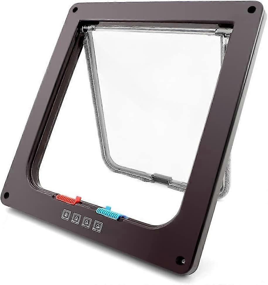 2024 Cat Flap Cat Door Cat Hatch 4 asentolukko helppo asentaa M ruskea