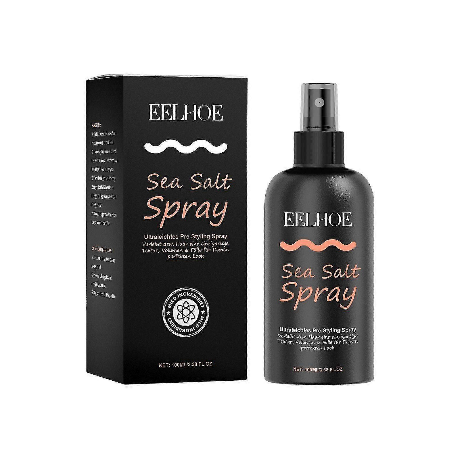 Sea Salt Spray, 100ml Sea Salt Hair Spray for More Volume and Stable Texture, Sea Salt Spray Hold for Hair, Light & Non-Greasy, Unisex