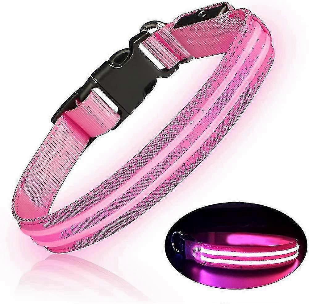 ライトアップ犬の襟充電式USB点滅犬の襟防水調節可能な犬 LEDライト超明るいデュアル光ファイバーグローカラー3点滅