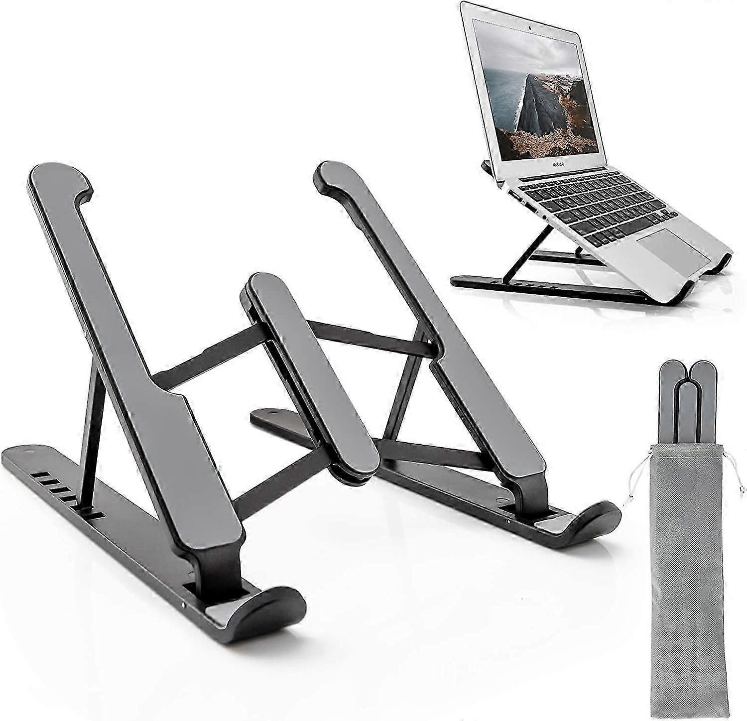 Laptop Stand, Foldable Computer Laptop Stand, ABS 6-Stage Angle Adjustable Height Laptop Stand.