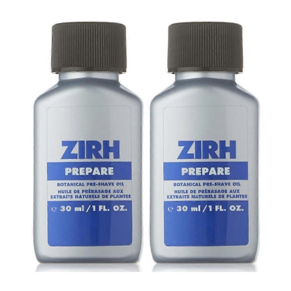 2 x ZIRH Prepare Pre-Shave Oil with Botanicals 30ml