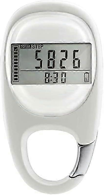 Pedometer with clip Portable 3D digital, pedometer for accurate recording of steps and miles / kilom