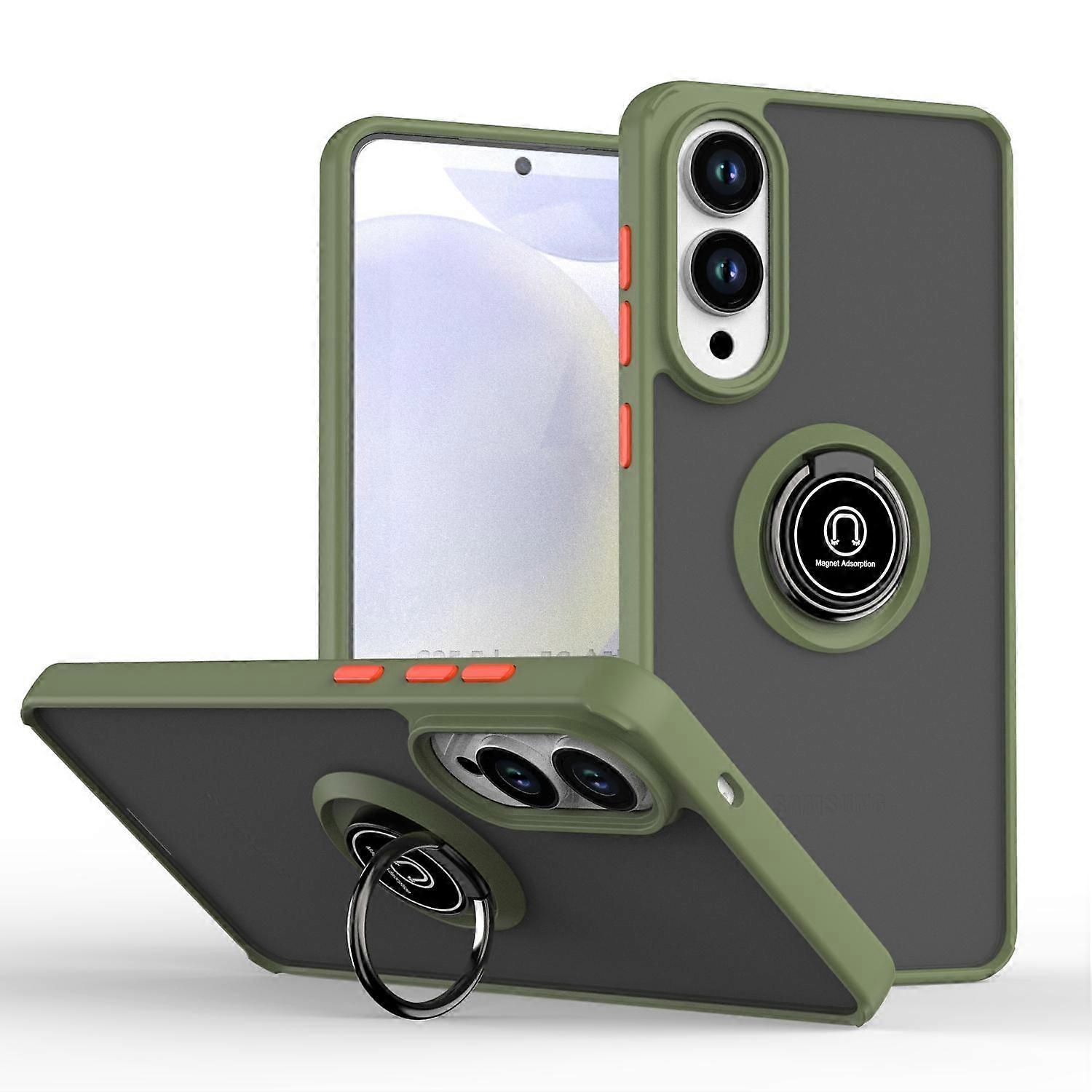 TPU + PC Phone Case with Ring For Samsung Galaxy S25 Edge 5G