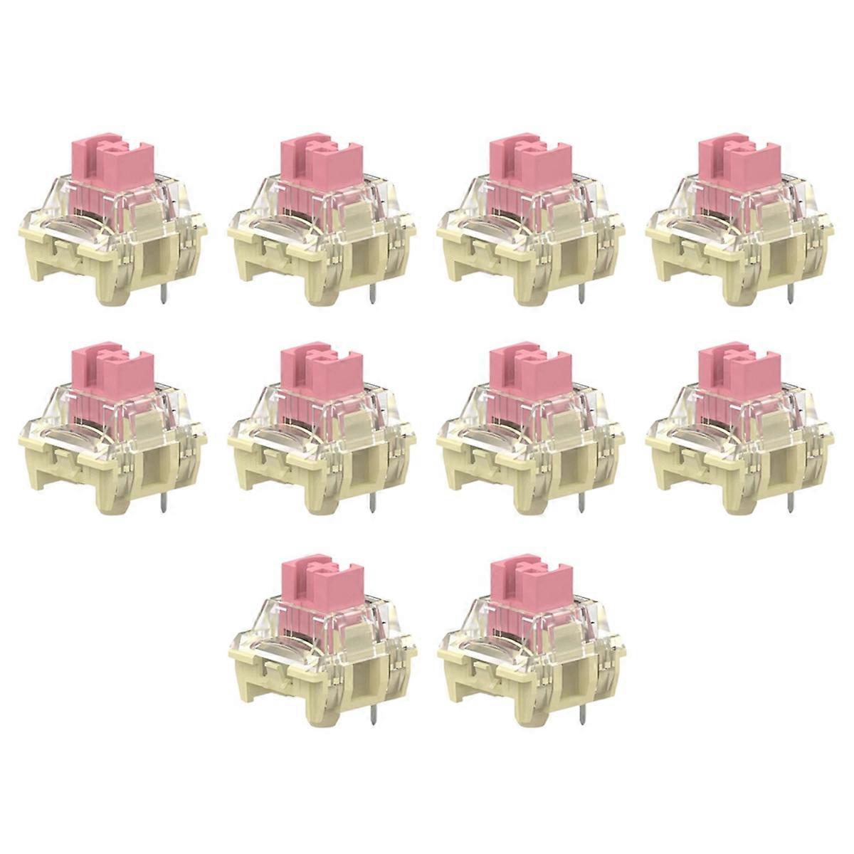 10PCS Pink Keyboard Axis V2 Silver Plated Mechanical Keyboard Axis DIY Keyboard Switch for Mechanica