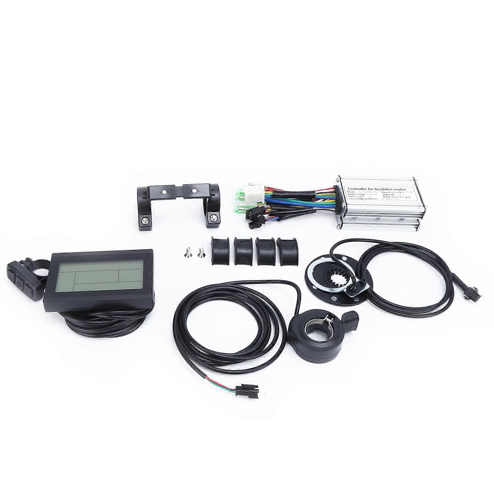 36V/48V 250W Motor Brushless 7A Controller Kit with KTLCD3 Display Panel Sensor Throttle Electric Bike