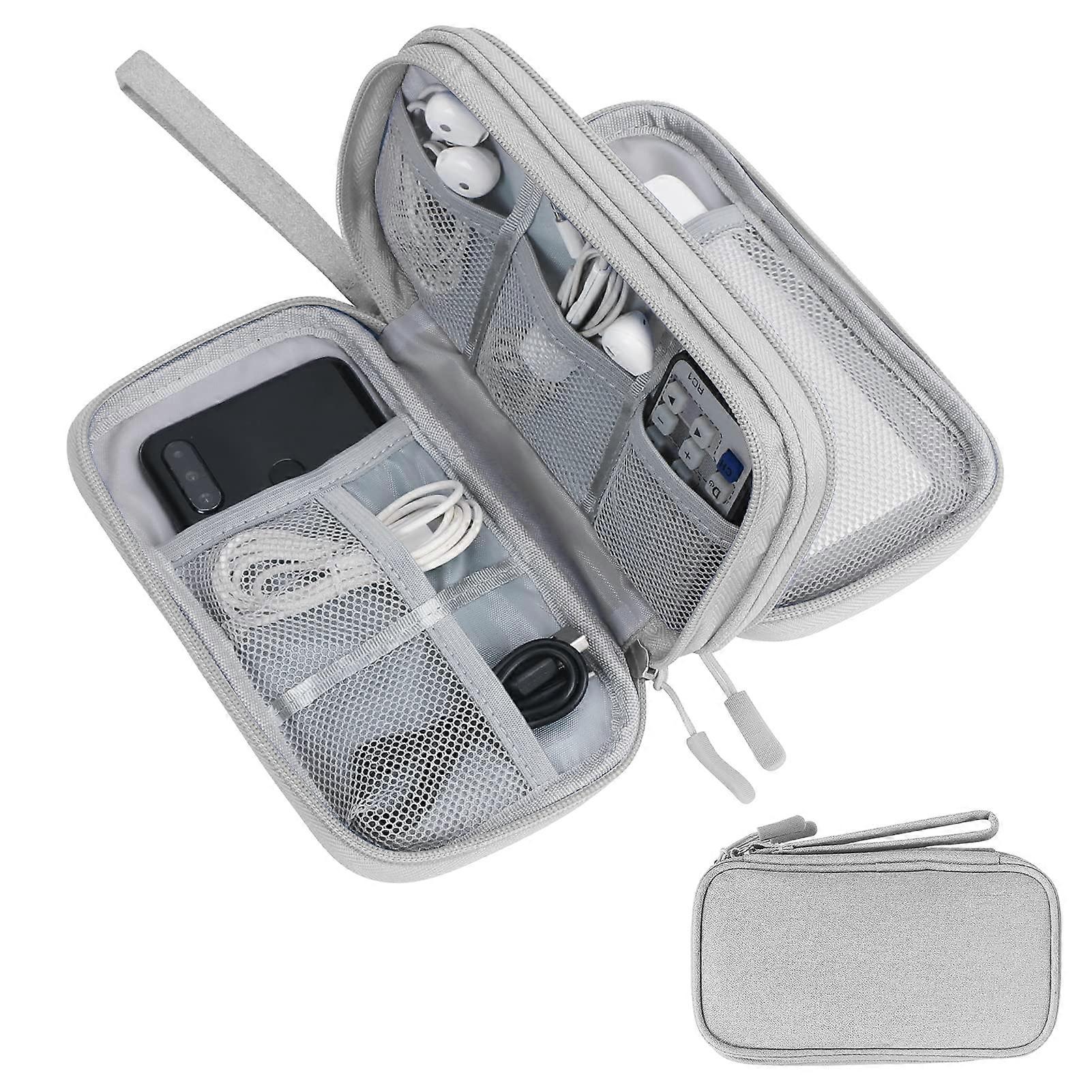 SkyCase Electronic Organizer Gray-1 Travel Case Cable Organizer For Cables And Adapters, Compact