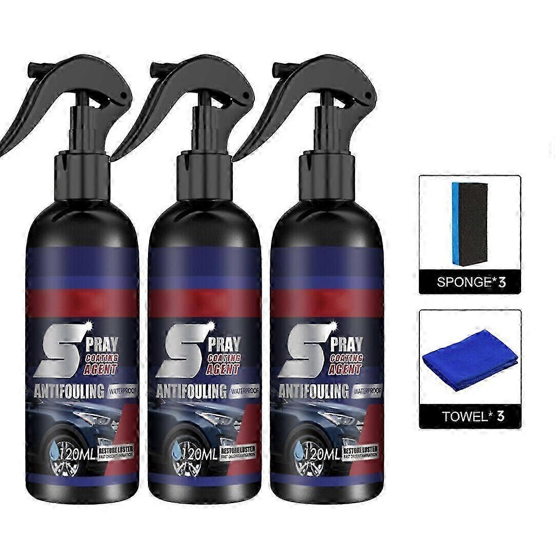 3pcs New Multi-functional Coating Renewal Agent Quick Coating Spray High Protection Hydrophobic