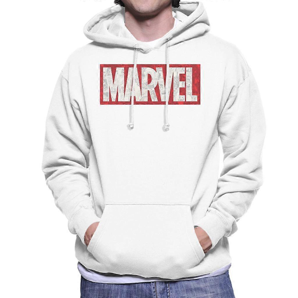 Moletom com Capuz para Homens com Logo de Quadrinhos Clássicos da Marvel