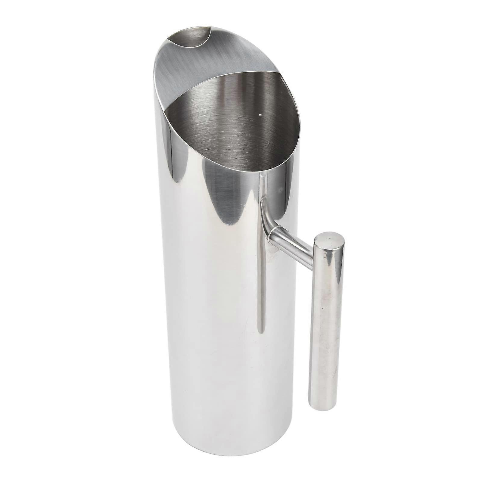 304 Stainless Steel Pitcher for Hot or Cold Beverages Ideal for Coffee Straight 2 Liters