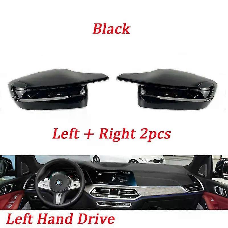 For G30 G38 Bright Black Side Wing Rearview Mirror cover caps For BMW 2 3 4 5 7 Series G20 G21 G28 G22 G11 G12 G42 M4 style LHD RHD