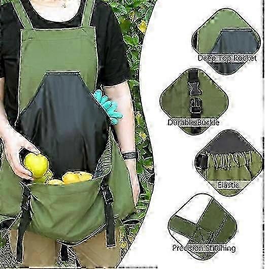 FCOUIID Harvest Apple Picking Bag - حقيبة ساحة تخزين الفاكهة 600D المقاومة للماء للبستان الخارجي ، المزرعة ، الحديقة ، الخدمة الشاقة