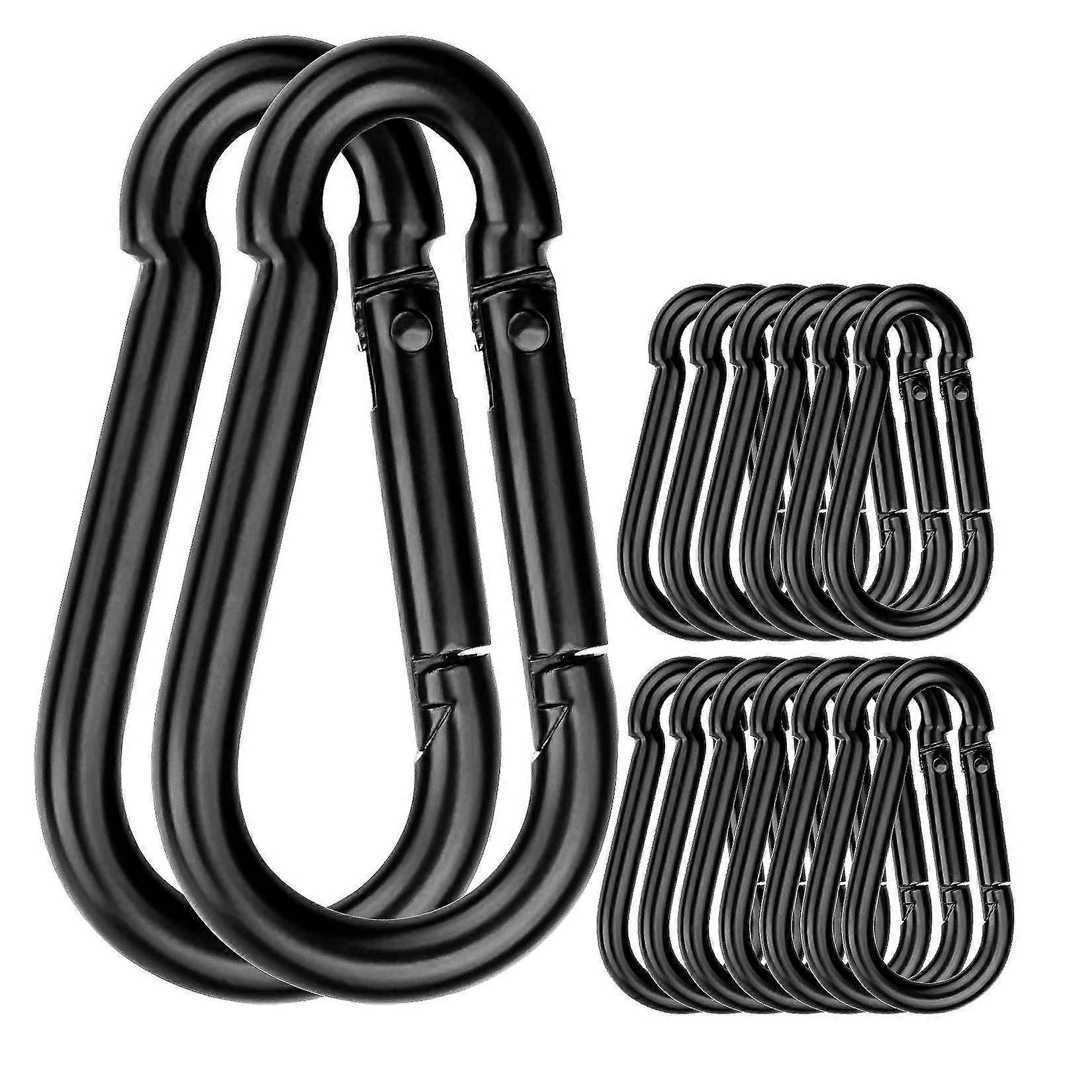 15 Pack Spring Snap Hooks for Camping 5/16'x3'