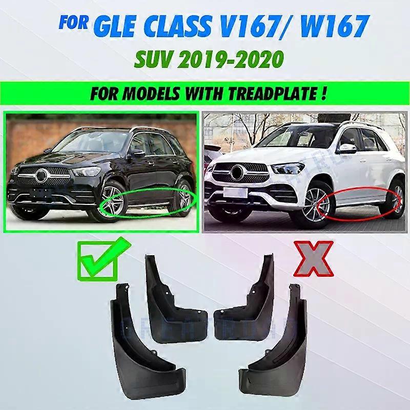 Apply Set Mud Flaps For Mercedes Benz GLE Class W167 V167 2019 2020 Mudflaps Splash Guards Front Rear Mudguards